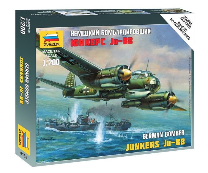 Zvezda 1:200 German Junkers Ju-88 A-4 Bomber