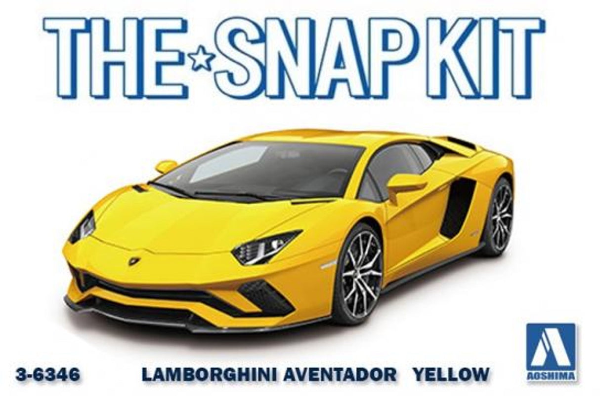 Aoshima 1:32 Lamborghini Aventador S Yellow Snap Kit