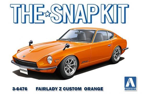 Aoshima 1:32 Nissan Fairlady Z S30 Custom Wheel Orange Snap Kit