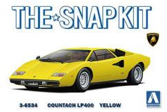 Aoshima 1:32 Lamborghini Countach LP400 Yellow Snap Kit