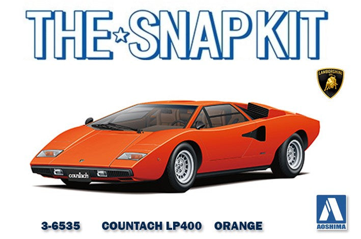 Aoshima 1:32 Lamborghini Countach LP400 Orange Snap Kit