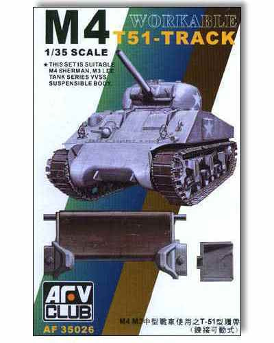 AFV 1:35 M4 Sherman T51-Track Links (Workable)