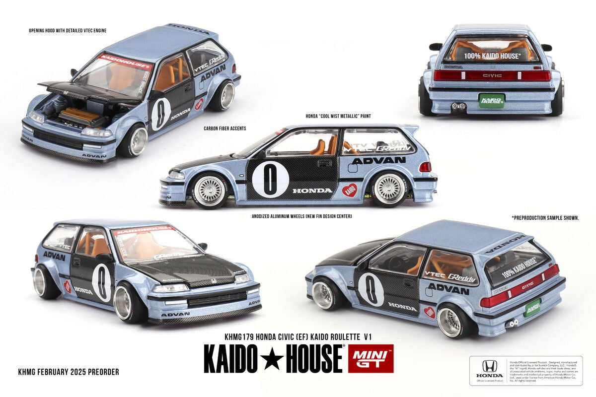 MiniGT 1:64 Honda Civic EF Kaido Roulette V1