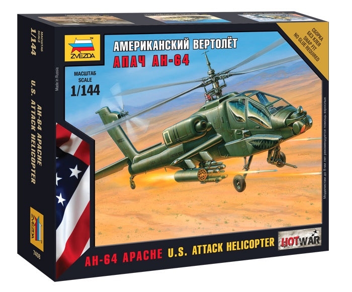 Zvezda 1:144 AH-64 Apache U.S. Attack Helicopter