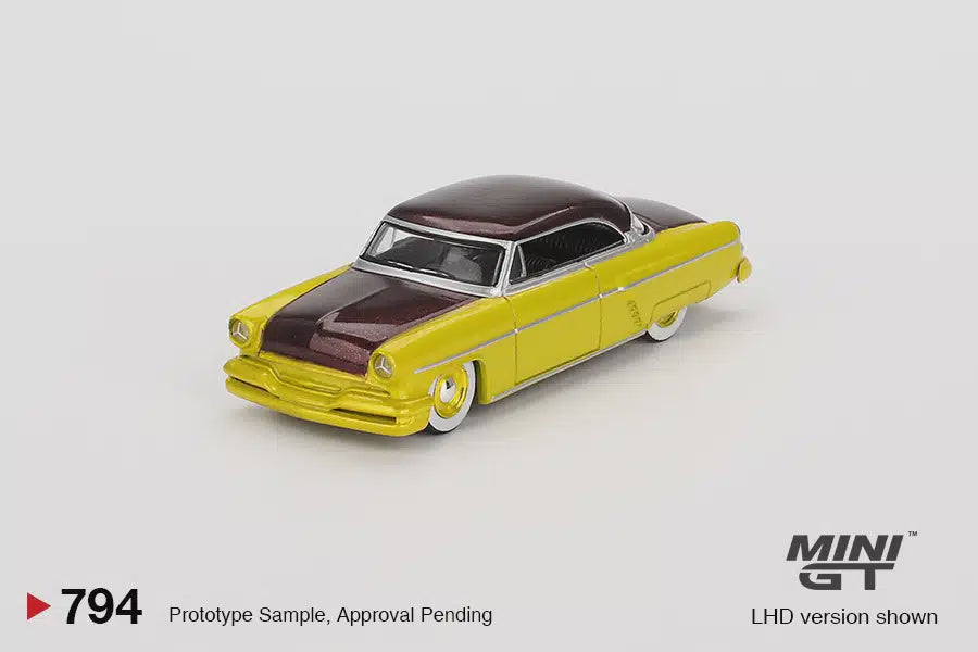 MINI GT 1:64 1954 Lincoln Capri Hot Rod Lime Yellow