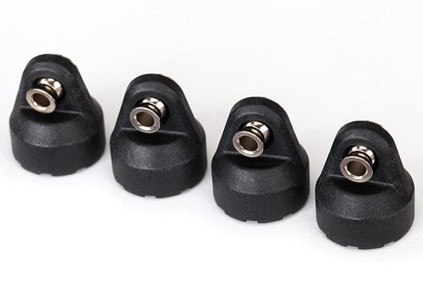Traxxas 8361 Shock Caps Black (4) Assembled W/Hollow Balls