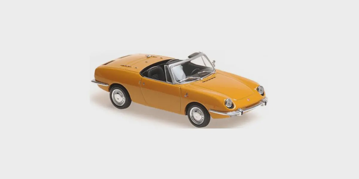 MINICHAMPS 1/43scale Fiat 850 Sport Spider 1968 Yellow