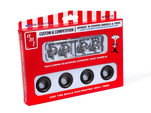 AMT 1:25 AMT SPOKES & STRIPES WHEEL & TIRE PACK