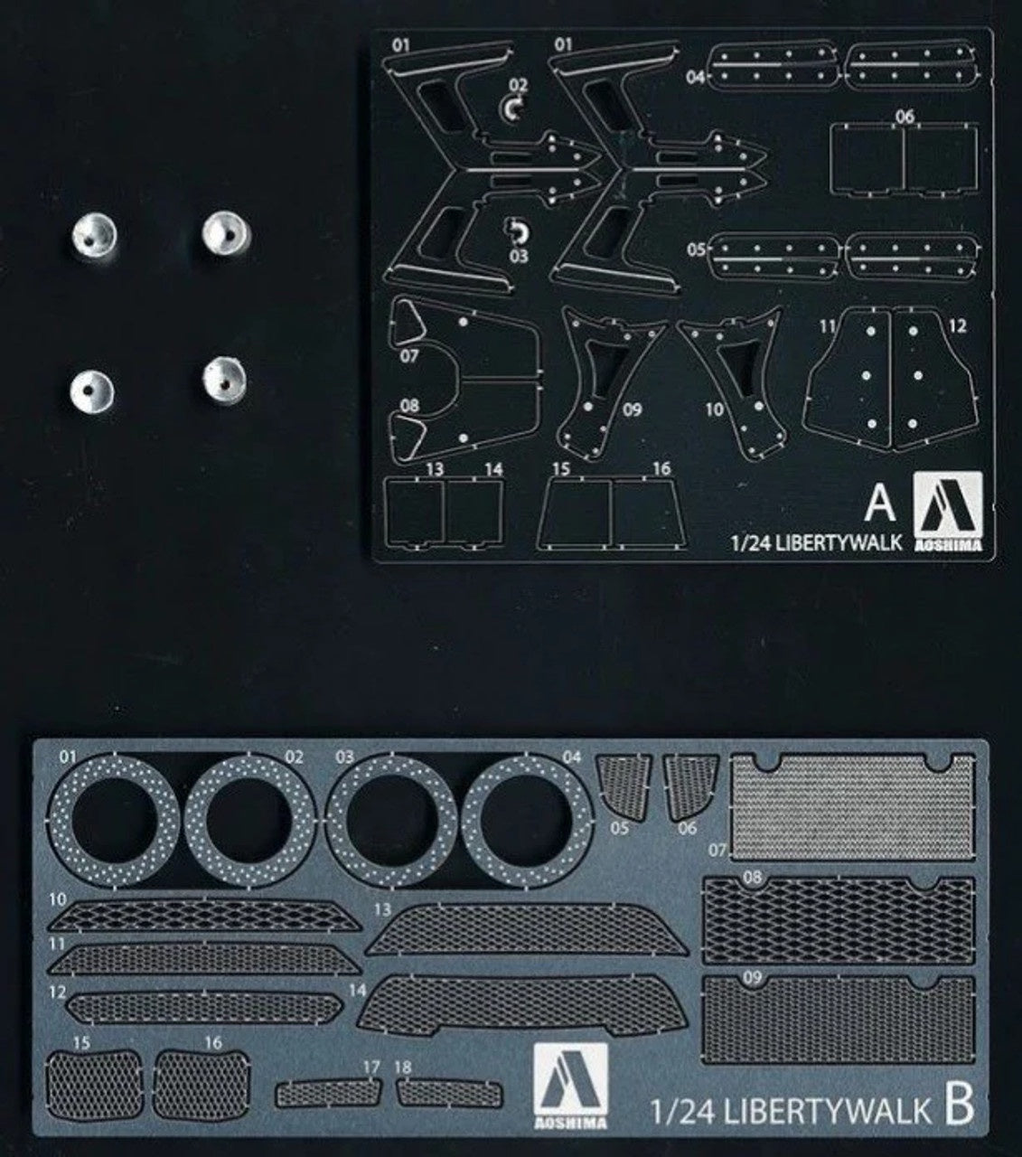 Aoshima 1/24 LBW R35 GT-R DETAIL UP PARTS Photo Etch