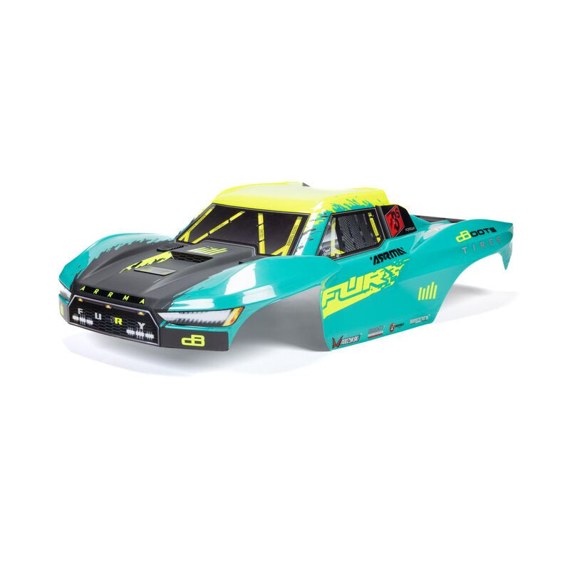 Arrma 1/10 FURY Painted Decaled Trimmed Body Set, Green