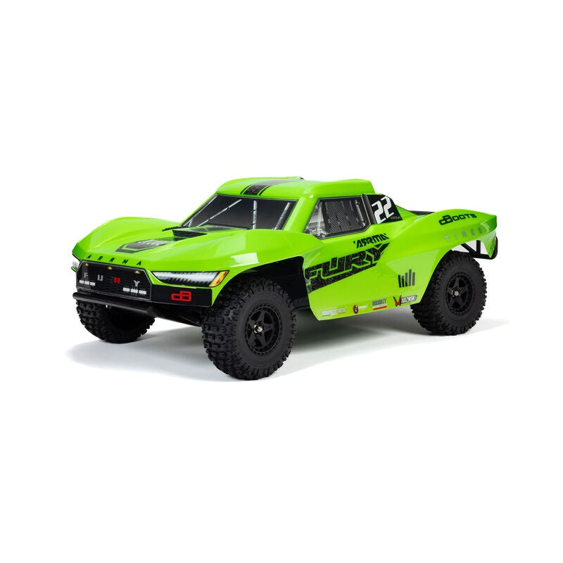 Arrma 1/10 FURY MEGA 550 2WD S/C Truck RTR, Green (Requires Battery/Charger)