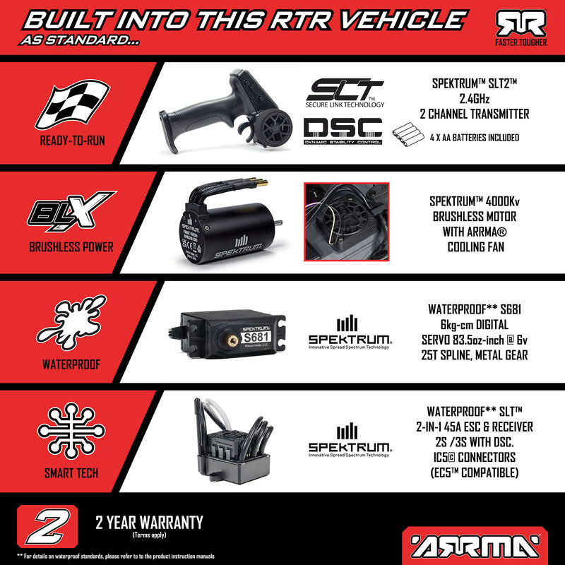 Arrma 1/10 FREEDOM FLYER 223S (Lipo Battery & Charger Included)