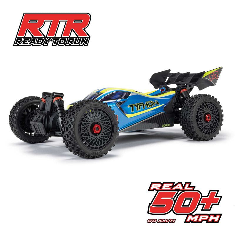 ARRMA 1/8 TYPHON 223S BLX B/less 4X4 Buggy RTR with DSC, Blue