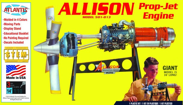 Atlantis 1:10 Allison 'Prop-Jet' Model 501-D13 Engine