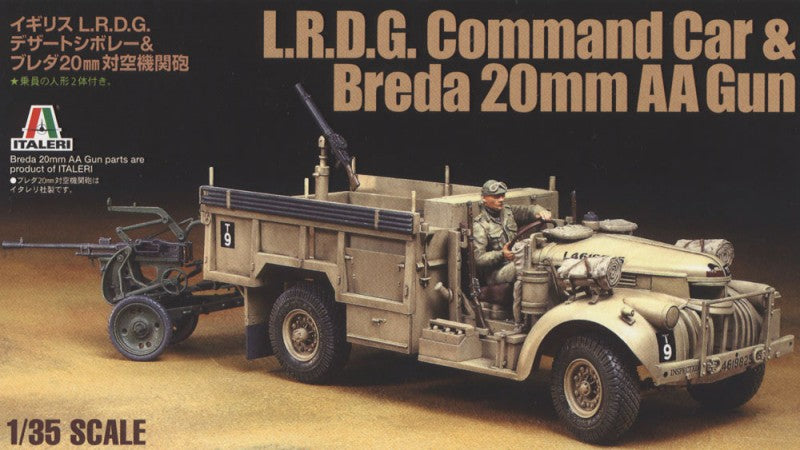 Tamiya 1:35 L.R.D.G. Command Car & Breda 20mm AA Gun (LW)