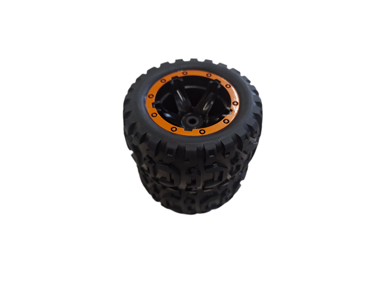 Blackzon Slyder Monster Truck Orange Wheels & Tyres (2)