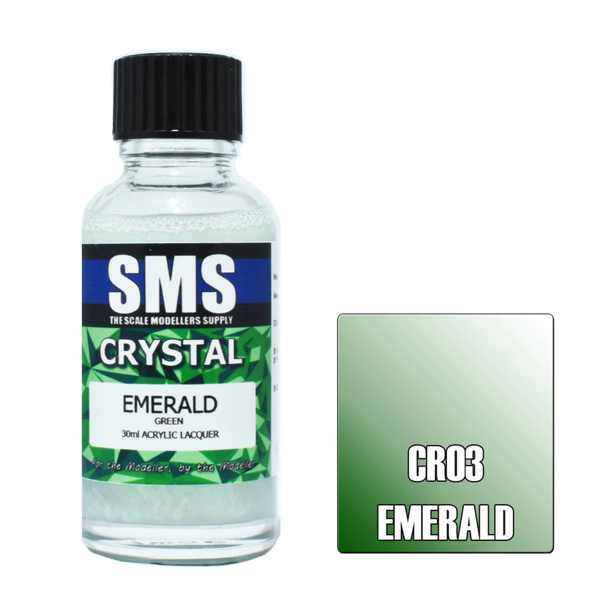 SMS #CR03 Crystal Emerald Acrylic Laquer-30ml
