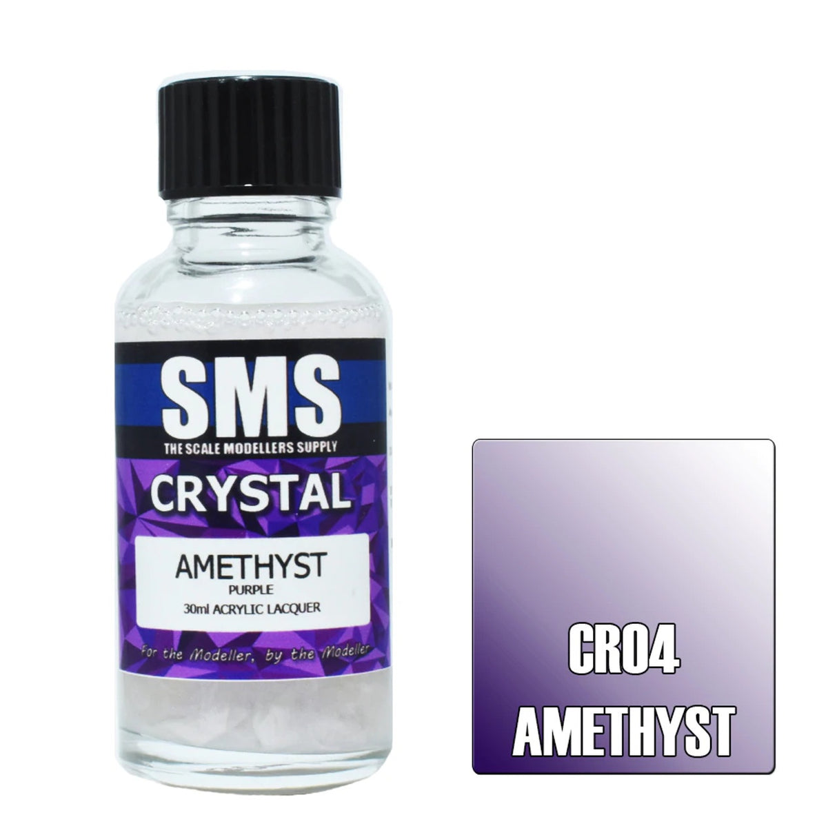 SMS #CR04 Crystal Amethyst Acrylic Laquer-30ml
