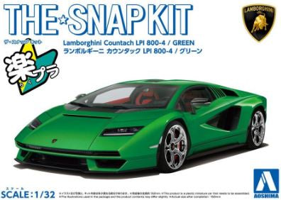 Aoshima 1:32 Lamborghini Countach LPI800 Green Snap Kit