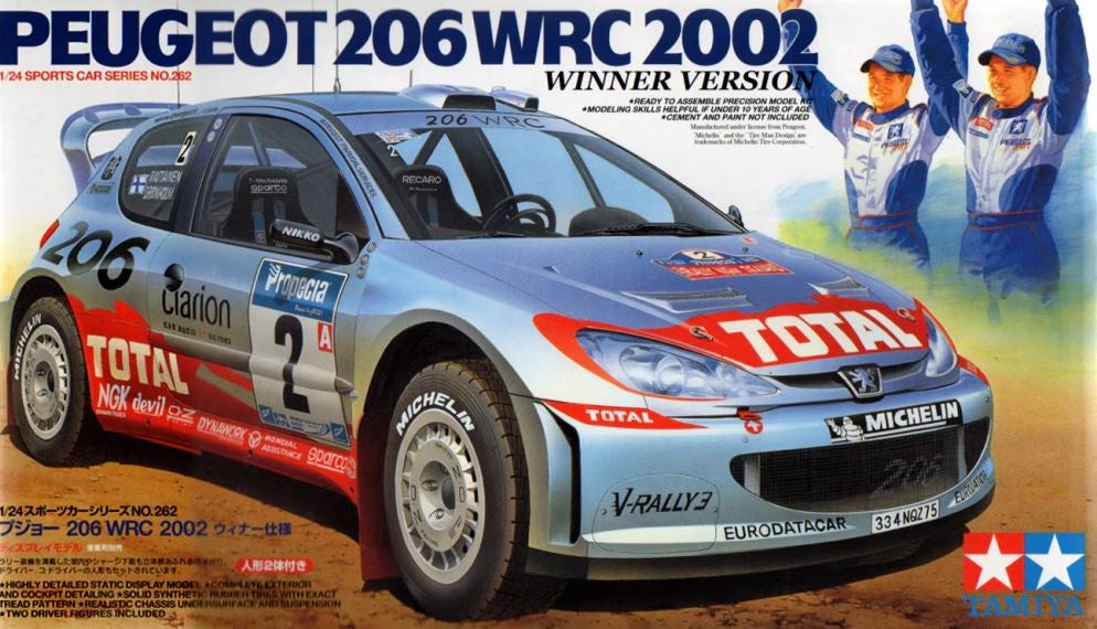 *Vintage* Tamiya 1:24 Peugeot 206 WRC 2002 Winner Version (LW)