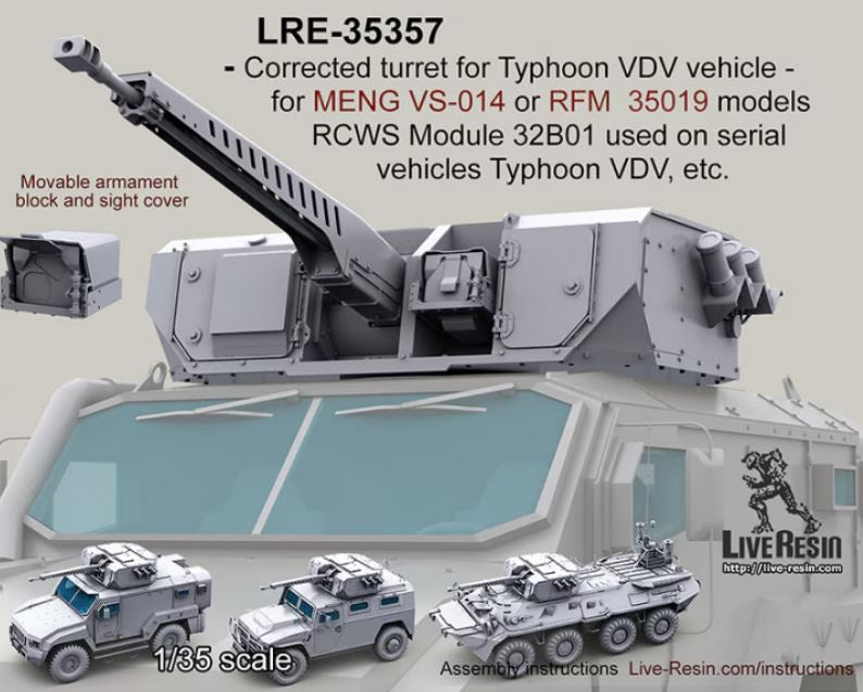 Live Resin 1:35 Typhoon VDV Vehicle - RCWS Module Resin Extra