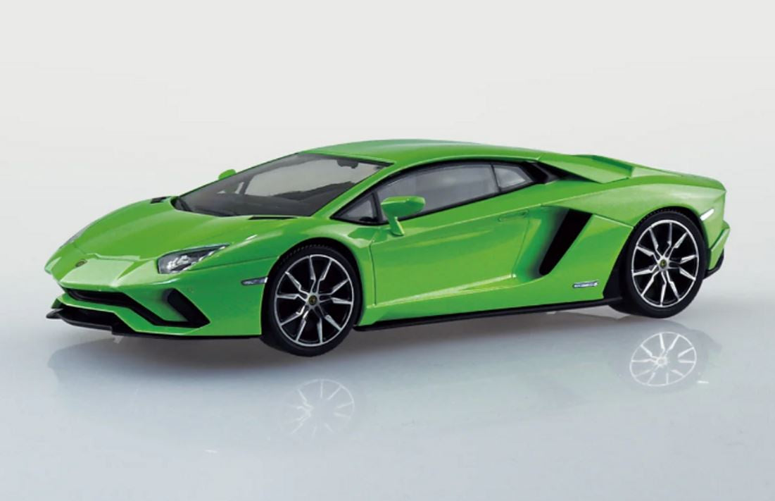 Aoshima 1:32 Lamborghini Aventador S Pearl Green Snap Kit