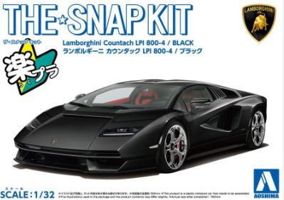 Aoshima 1:32 Lamborghini Countach LPI800 Black Snap Kit