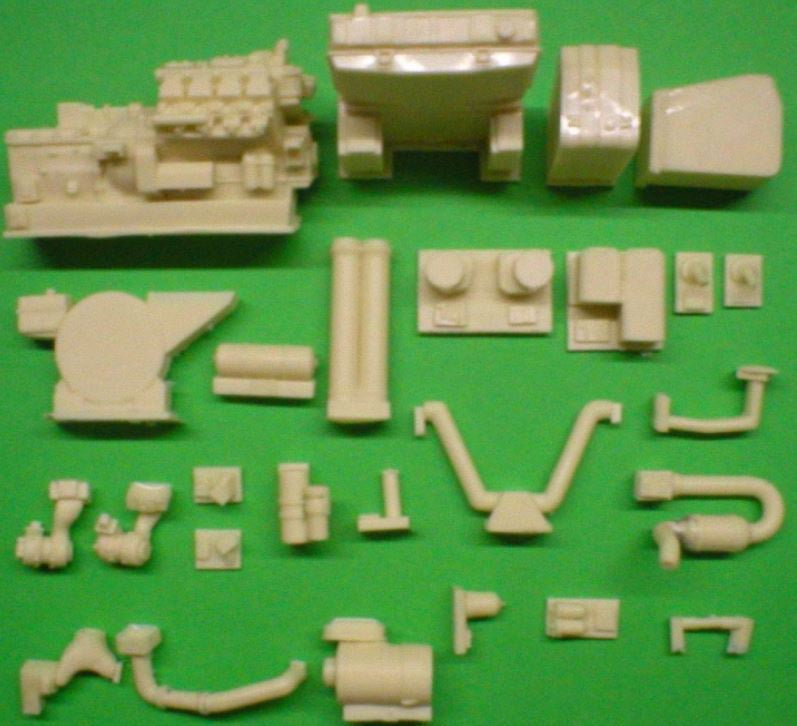 SP Designs 1:35 BTR-80 Engine Compartment Resin Conv. Kit