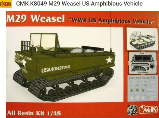 CMK 1:48 M29 Weasel WW2 US Amphibious Vehicle Full Resin Kit