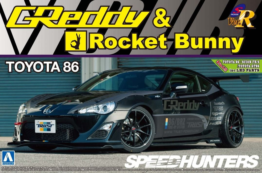 Aoshima 1:24 Toyota 86 '12 Greddy & Rocket Bunny (LW)