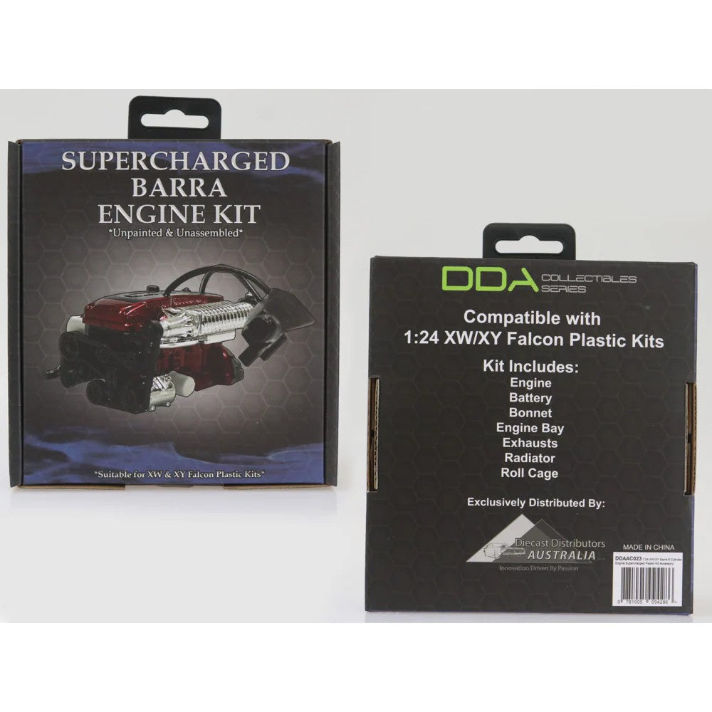 DDA 1:24 Ford XW/XY Barra 6 Cylinder Engine Supercharged Plastic Kit Accessory Pack