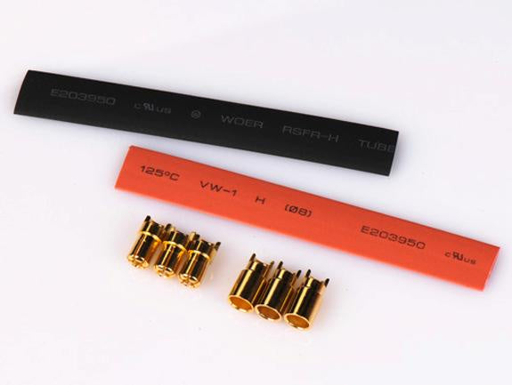 Dual Sky DB6 SET Motor Bullet Plug Male/Female (3 pairs w/ shrink tube)