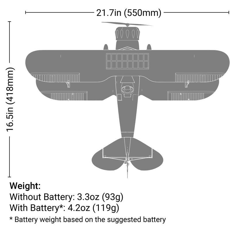 E-Flite UMX WACO Yellow BNF Basic w/AS3X & SAFE