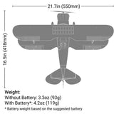 E-Flite UMX WACO Yellow BNF Basic w/AS3X & SAFE