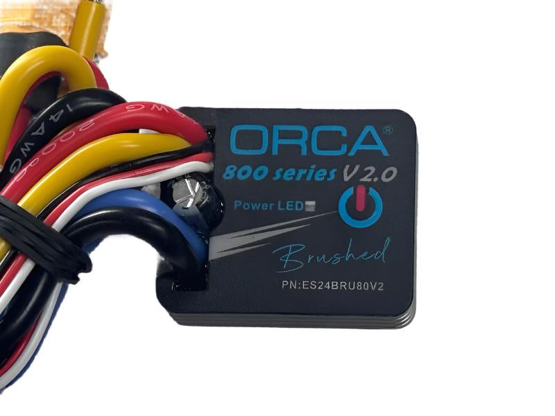 Orca 800 Series 80A V2 Brushed ESC W/LED Program Card