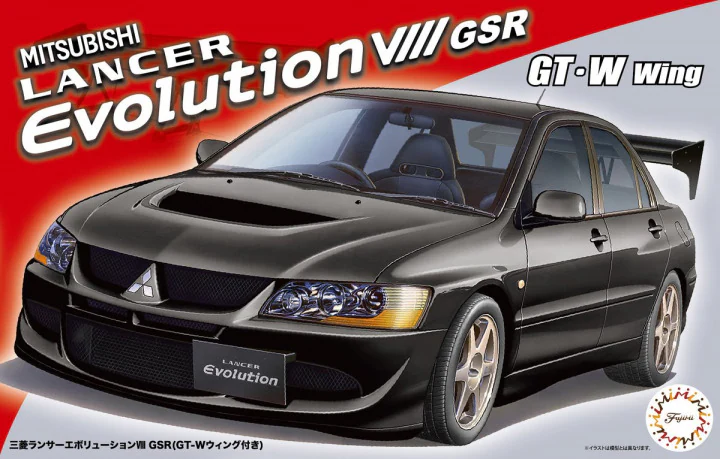 Fujimi 1/24 Mitsubishi Lancer Evolution VIII GSR (w/GT-W Wing)