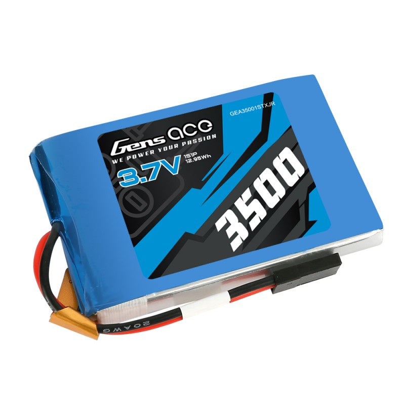 Gens Ace 3500mAh 3.7V TX 1S1P Lipo Battery Pack w/JR Plug Sanwa