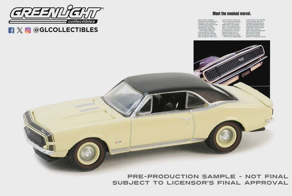 GL 1:64 1967 Chevrolet Camaro SS RS Cream/Black Roof