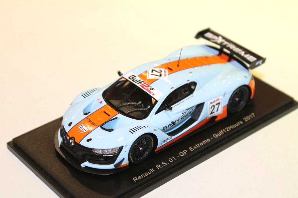 "Pre owned" Spark 1:43 Renault R.S.01 GP Extreme Gulf  12H 2017