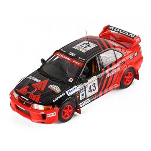 "Pre owned" IXO 1:43 1999 Mitsubishi Lancer EVO V Rally New Zealand