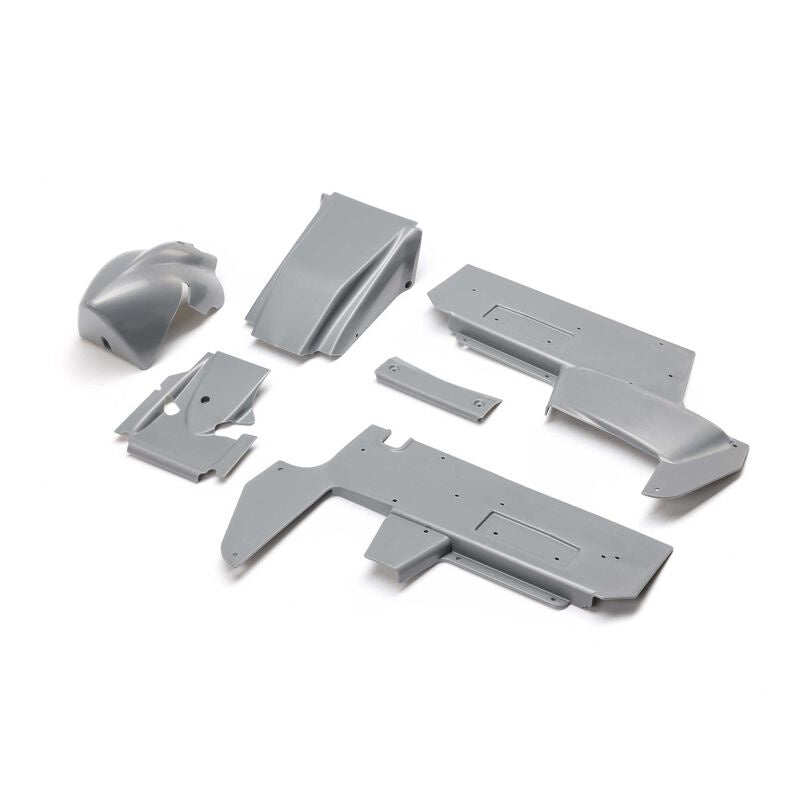 Body Panel Set, Silver: 22S Sprint by LOSI