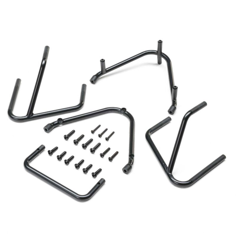 Bumper Set, Black: 22S Sprint by LOSI