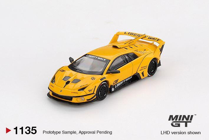 Mini GT 1:64 LB-Silhouette WORKS MURCIELAGO GT Evo Yellow