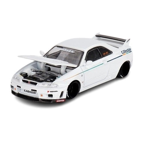 MINI GT 1:64 NISSAN SKYLINE GT-R (R33) GREDDY GR33 V1 WHITE