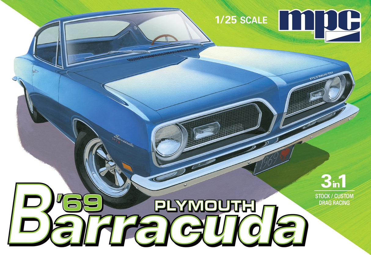 MPC 1:25 1969 Plymouth Barracuda 3"n"1