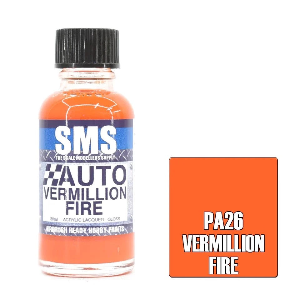SMS # PA26 Auto Colour Vermillion Fire  30ml