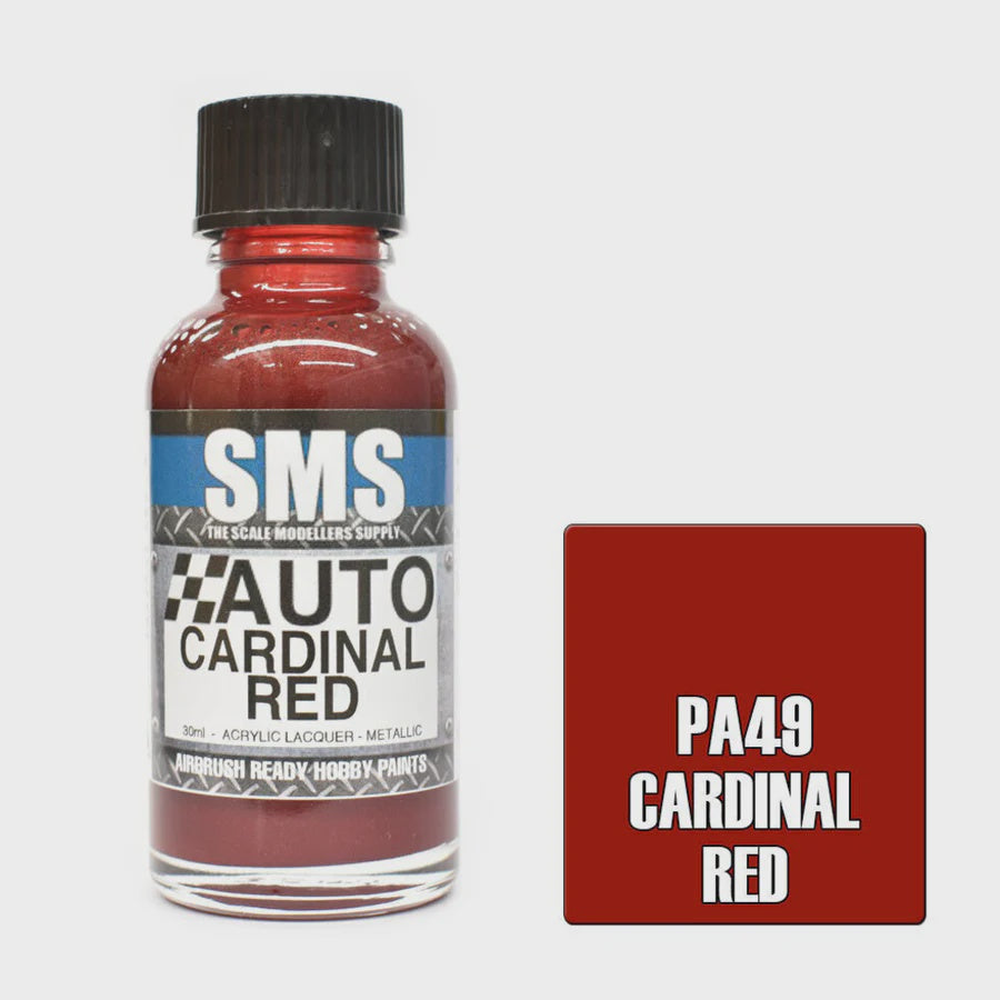 SMS # PA49 Auto Colour CARDINAL RED 30ml