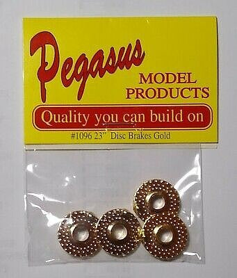 Pegasus 1:24 Brake Disc & Caliper Gold (4pcs)