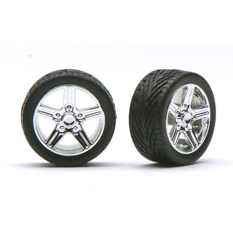 Pegasus 1:24 "Irok's" Chrome Rims w/Tires