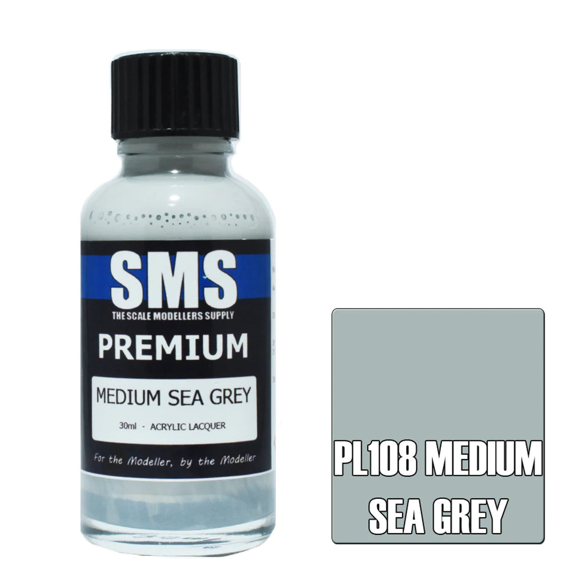 SMS #PL108 Premium Medium Sea Gray Lacquer 30ml